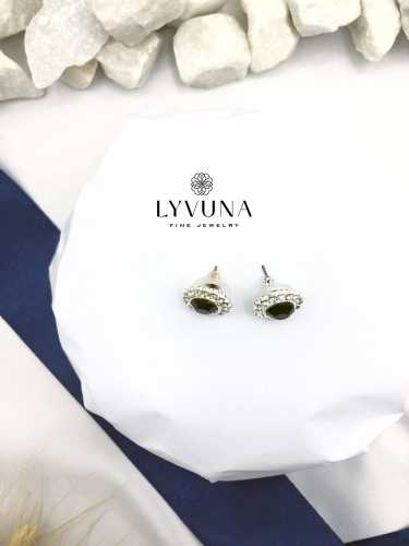گوشواره نقره‌ای تک تاش