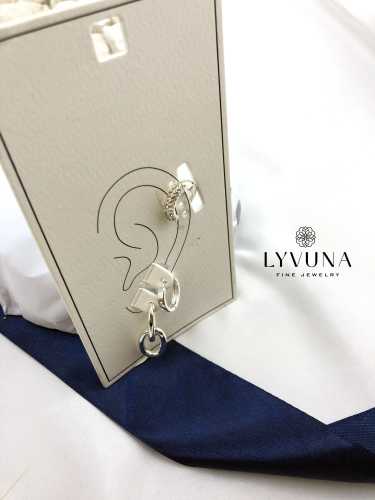گوشواره نقره‌ ای حلقه کوچک